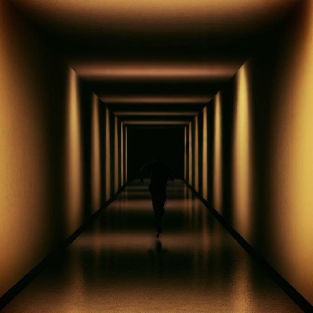 Running from an entity in the backrooms.>
                            </div>
                            <div class=